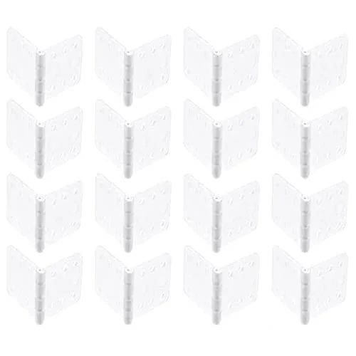skrnrhrery Nylon Hinges, 3 Sizes - Suitable for RC & Model Airplane Parts - Square Loose-Leaf 16-Pack (Medium 0.631.14 inches)
