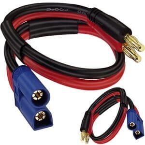 Yeebline EC5 to Banana Plug RC to AH Battery Charging Cable 2 Pack 0.3m 12AWG