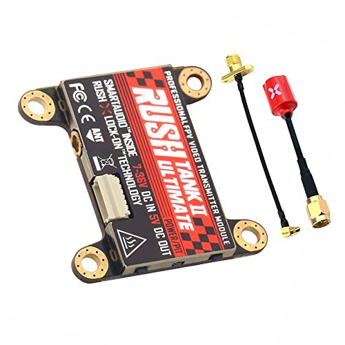 SoloGood FPV VTX Rush Tank II V2 RUSHFPV 5.8G FPV Video Transmitter 30 30mm PIT 25 200 500 800mW Switchable with Foxeer Antenna for ASV RC 30 FPV Racing Drone