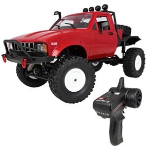 FANCYWING WPL C14 RC Truck Remote Control Military Car, Off-Road Racing Vehicles 1:16 2.4G 2CH 4WD Off-Road RC Crawler Toy Climb Semi Truck RTR Trailer with Front LED…
