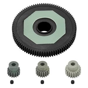 OGRC All Metal Steel 48DP 91T Spur Gear Differential Gear Complete Slipper and 17T 19T 21T Pinions Gear Set for Bullhead RC Truck 1/10 Arrma Senton 4X4 550 Typhon 4X4 550 Granite 4X4 550 Replace ARA311030