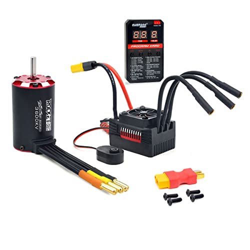 HobbyPower 3660 3600KV Brushless Motor ESC Combo for the Fastest RC Gas Truck with 80A ESC and Programming Card