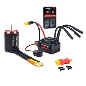 Cen Reeper RC Truck 3650 3250KV Brushless Motor ESC Combo with 60A ESC and Programming Card for 1/10 Scale Off Road Vehicles