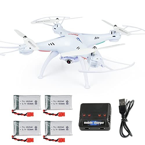 Cheerwing Syma X5SW V3 WiFi FPV Drone with 720P HD Camera 4 Batteries and 4 in 1 Charger