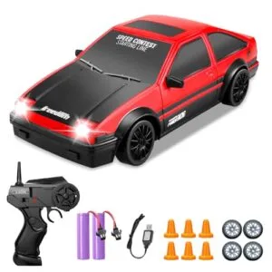 YUAN PLAN Altezza RC Drift Car 1/24 Scale High Speed Remote Control Toy with 2 Rechargeable Batteries for Kids and Adults Red