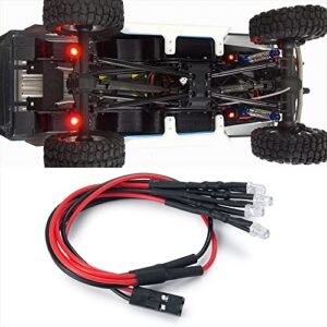 Jeep Gladiator RC Car Body Red LED Chassis Lights Upgrade for Axial SCX24 AXI00005 1 24 Scale Crawler Truck