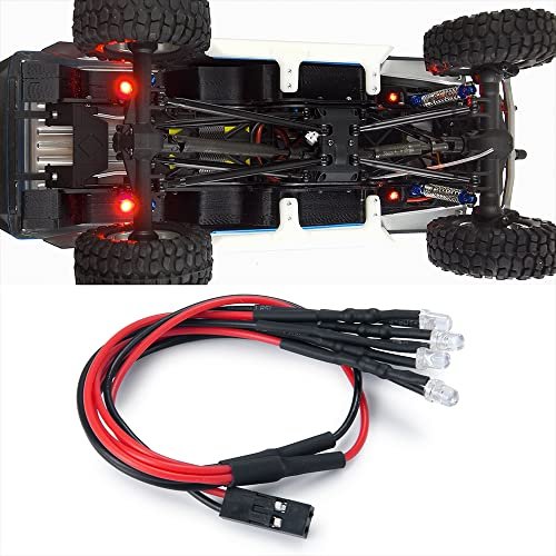 Jeep Gladiator RC Car Body Red LED Chassis Lights Upgrade for Axial SCX24 AXI00005 1 24 Scale Crawler Truck