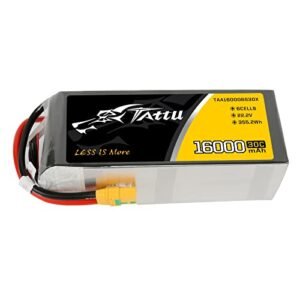 TATTU 16000mAh 30C 22.2V 6S Lipo Battery Pack with XT90-S Plug