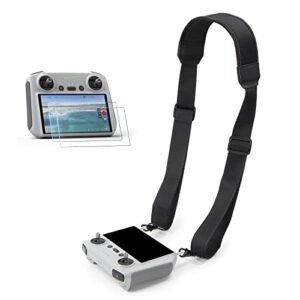BEHORSE Adjustable Neck Lanyard and Screen Protector for DJI Mini 4 Pro Air 3 Mini 3 Pro Mavic 3 Pro Classic Remote Controller Accessories 2 Pole vs 4 Pole RC Motor