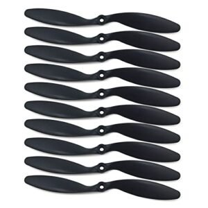 XXD Motor 8060 8x6 Black Propeller Blades for RC Dusty Airplane Quadcopter 10 Pieces with 3.17 Shaft Diameter