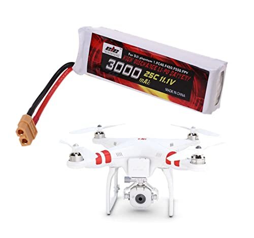 OKYUK 3000mAh 11.1V 3.0AH Lipo Replacement Battery 3S 25C XT60 Connector Plug for DJI Phantom 1 FC40 F450 F550 FPV