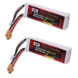 OKYUK 2 Packs - 3000mAh 11.1V 3.0AH Lipo Replacement Battery 3S 25C XT60 Connector Plug for DJI Phantom 1 FC40 F450 F550 FPV
