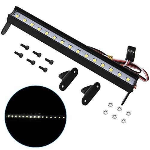 Vgoohobby 5.51 Inch LED Light Bar Kit for Ford RC Truck Body Compatible with Traxxas TRX4 SCX10 Wraith 90046 D90 SCX10 II CC01 Redcat Gen7 Gen8 1/10 RC Crawler Car Truck White
