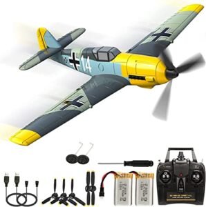BF109 RC Hobby Airplanes 2.4G 4 Channel Remote Control Glider Fighter Foam Aircraft Toy for Kids and Beginners