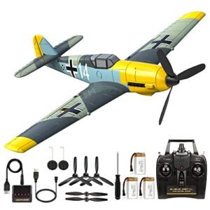 Volantex RC Plane Park Flyer BF109 WW2 Warbird 4 Channel 6 Axis Gyro Remote Control Airplane for Adults and Kids