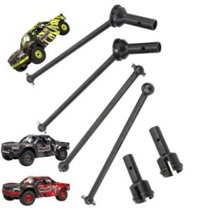 ARRMA Mojave 6S BLX Front Rear Drive Shaft Upgrades Part with RC Short Course Truck Decals 45 Hardened Steel CVD Universal Joints Wheel AXLE DOGBONE for 1 7 ARRMA Mojave 6S V2 4WD Desert Short Truck 4pcs Black