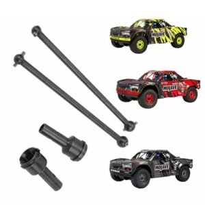 ARRMA Mojave 6S BLX Rear Drive Shaft Upgrade Kit Best Short Track RC Truck 45 Hardened Steel CVD Universal Joints Wheel AXLE DOGBONE 2pcs Set Black
