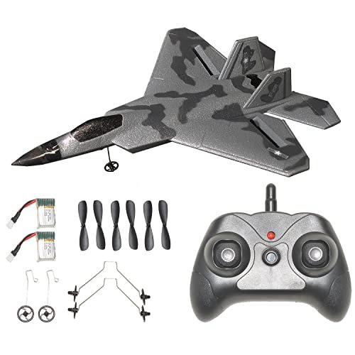 OTXKOO F22 RC Jet Turbine 2CH Remote Control Airplane RTF with 3Axis Gyro for Beginners Kids Boys Indoor Outdoor Flight