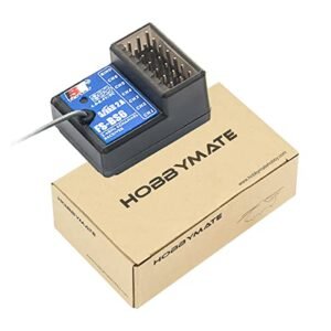 HOBBYMATE Flysky FS BS6 2.4G 6 Channels Gyro Receiver for FS GT5 Radio Transmitter RC Radio Mode 1 Compatible with Multiple Models Pack of 1