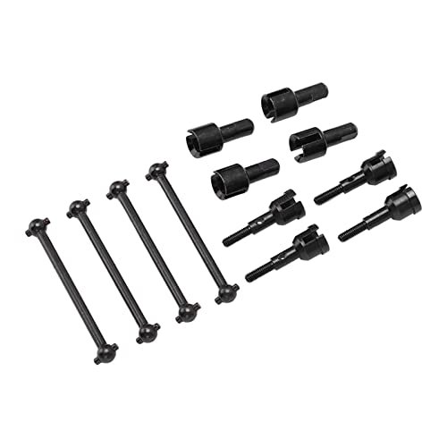 VBESTLIFE 4Pcs RC Diff Cup Joint Axle Set Front Rear Drive Shaft Dogbone Adapter for WLtoys A949 A959 A969 A979 K929 1/18 js scale rc Car Parts Black