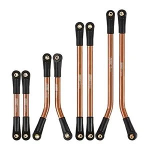 INJORA High Clearance 4 Links Set Stainless Steel Linkage Kit for Dodge Power Wagon RC Truck Axial SCX24 Gladiator 1/24 RC Crawler Upgrade Parts Bronze