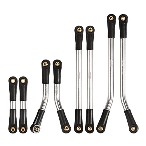 INJORA 23g High Clearance 4 Links Set Upgrade Parts for ECX RC Car Parts Axial SCX24 Deadbolt 90081 B17 1/24 RC Crawler Car Accessories 8PCS Silver