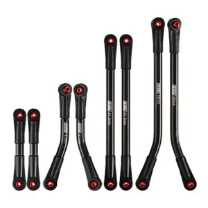 INJORA 23g High Clearance 4 Links Set RC Crawler Shocks Upgrade for Axial SCX24 Deadbolt 90081 B17 1/24 Crawler Car 8PCS Black