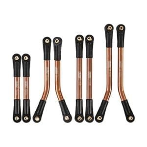 INJORA Stainless Steel High Clearance 4 Links Set Upgrade for SCX24 C10 JLU Bronco Axial 1/24 RC Car Body Crawler Parts Bronze