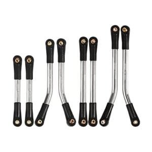 INJORA High Clearance 4 Links Set Stainless Steel Upgrade Parts for SCX24 C10 JLU Bronco Base Camp Axial 1/24 RC Car Crawler