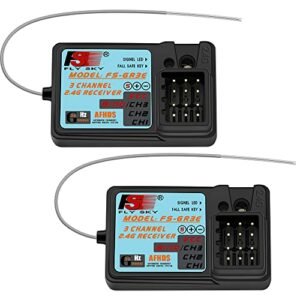 Flysky GR3E 2.4G Waterproof Receiver for RC Cigarette Boats Compatible with FS GT2 GT2B GT3B GT3C IT4S Transmitters 2 Pack