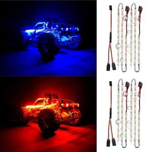 Elechawk RC Cars LED Light Strips Blue Red Waterproof Underglow Light for Drones Boats Airplanes
