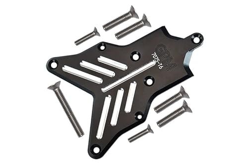 Aluminum 7075 T6 Rear Chassis Protection Plate Set for Traxxas 1/8 4WD Sledge Monster Truck 95076 4 8Pc Black the Fastest RC Monster Truck in the World
