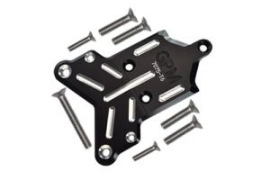 Fast Lane Wild Fire RC Monster Truck Aluminum 7075 T6 Front Chassis Protection Plate 8Pc Set For Traxxas 1 8 4WD Sledge 95076 4 Black