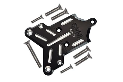Fast Lane Wild Fire RC Monster Truck Aluminum 7075 T6 Front Chassis Protection Plate 8Pc Set For Traxxas 1/8 4WD Sledge 95076 4 Black