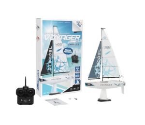 PLAYSTEAM Voyager 400 2.4GHz RC Motor Powered Sailboat with In Wheel Motor Technology 26 Inches Tall