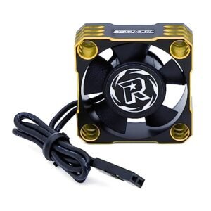 30mm RC Motor Cooling Fan 28000RPM for 1/8 1/10 1/12 Scales RC Car 540 550 Brushless Motor Black Gold