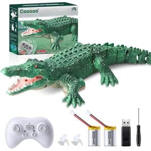 2022 New Upgraded Outdoor Toys Remote Control Crocodile Toys RC Boat Pool Toys for Kids Age 8-12 Remote Control Boat for Swimming Pool Toys for 6+ Year Old Boys & Girls (2 x Batteries)