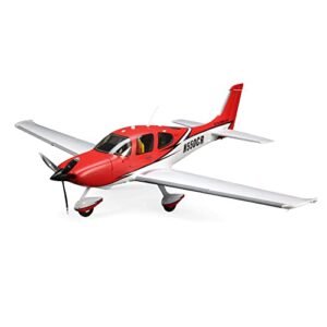 E flite RC Airplane Cirrus SR22T 1.5m BNF Basic with Smart AS3X and Safe Select Includes RC Airplane Transmitter Controls EFL15950