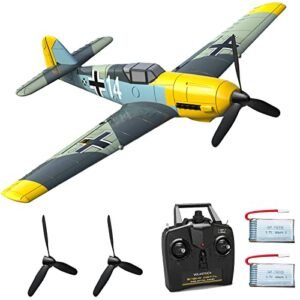 FLYCOLOR BF109 Arduino Controlled RC Plane 2.4Ghz 4CH Ready to Fly Radio Controlled Aircraft with Xpilot Stabilization System for Beginners