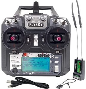 Flysky DTXMX FS i6X 6CH RC Quadcopter Controller with FS iA6B 2.4GHz Radio Transmitter and Receiver for FPV Racing Drones
