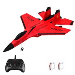 Epipgale SU 35 RC Plane 2CH Remote Control Airplane for RC Hobby Houston Enthusiasts Ready to Fly with Luminous Strip