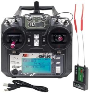 DTXMX FS i6X 10 Channel RC Helicopter Radio Transmitter and Receiver FS iA10B 2.4G Controller for Airplane Drone Quadcopter Mode 2