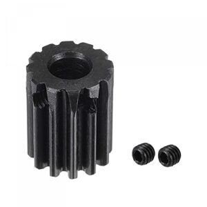 uxcell 6.35mm Bore 12T Mod 1 Pinion Gear 15 Steel Spur Diff Differential Pinion Gear Motor Gear for RC Car Nissan 240sx Body