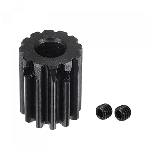 uxcell 6.35mm Bore 12T Mod 1 Pinion Gear 15 Steel Spur Diff Differential Pinion Gear Motor Gear for RC Car Nissan 240sx Body