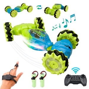 Funbud Gesture Sensing RC Stunt Car Best Off Road RC Car Kits for Kids 6 7 8 9 10 11 12 Year Old Boys Remote Control 4WD Transform Vehicle 2.4Ghz