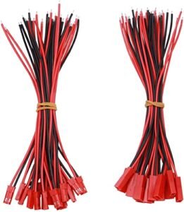 Babaobox 10Pairs 24AWG JST RCY Plug Connectors 2 Pin Male Female for Toys R Us RC Motorcycle LED Lamp Strip RC Toys Battery