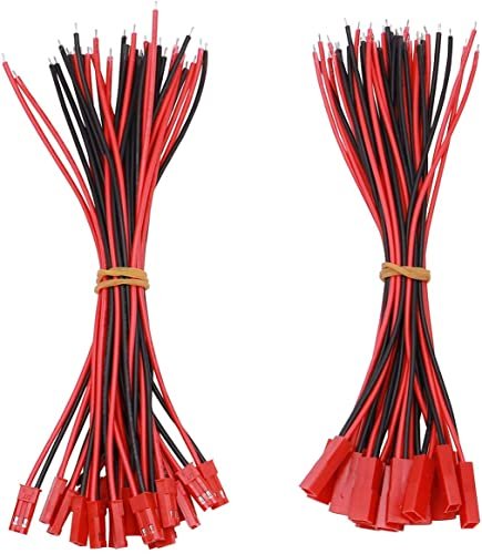 Babaobox 10Pairs 24AWG JST RCY Plug Connectors 2 Pin Male Female for Toys R Us RC Motorcycle LED Lamp Strip RC Toys Battery