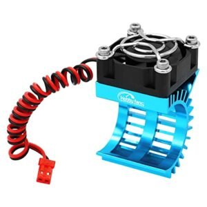 Hobby Fans RC Motor Heat Sink with 5V Cooling Fan Compatible with 1/18 Brushless RC Car 370 380 390 2838 2858 2845 Size Motors