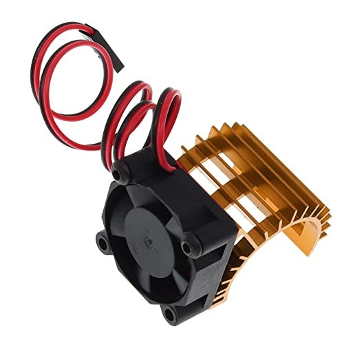 Treehobby Aluminum Alloy Heat Sink Cooling Fan for RC 390 Motorcycle Upgrade Compatible with 1/10 1/16 HSP WLtoys Traxxas Axial SCX10 Tamiya RC Car 380 390 Brushed Brushless Motor