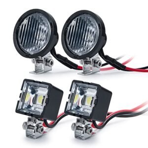 Hexmods RC Truck LED Roof Light Headlight Spotlight Upgrade for Axial SCX10 TRX4 D90 RC Crawler Square